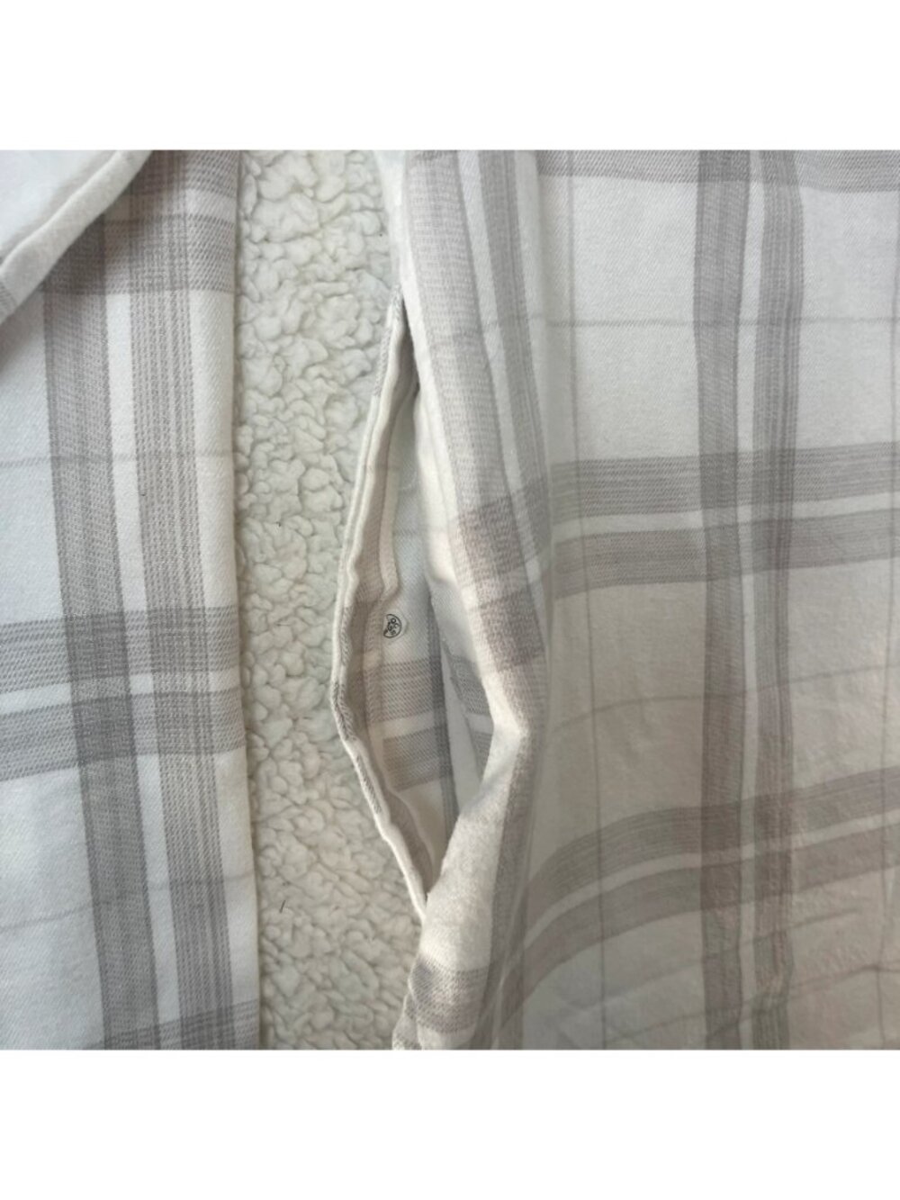 Jachs Girlfriend Plaid Button Front Shirt Women's Small Gray White - Picture 4 of 7